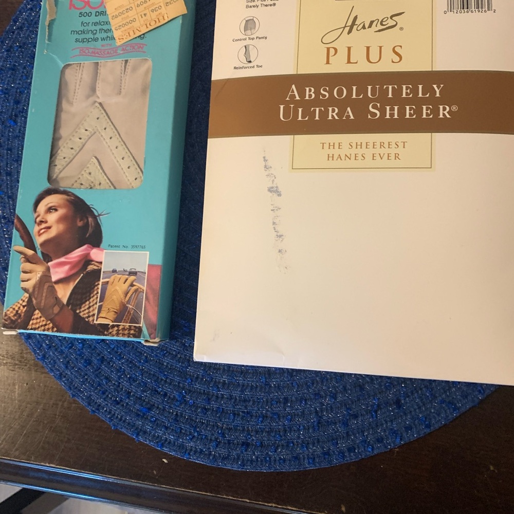 Hanes Plus Absolutely Ultra Sheer Tights  and Isotoner Gloves